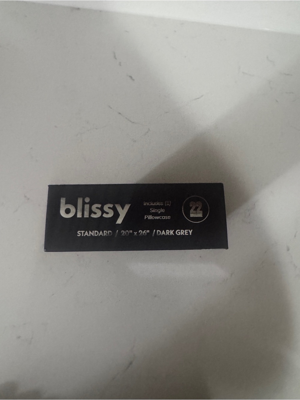 Blissy Dark Grey Silk Pillowcase - Standard - Picture 2 of 3